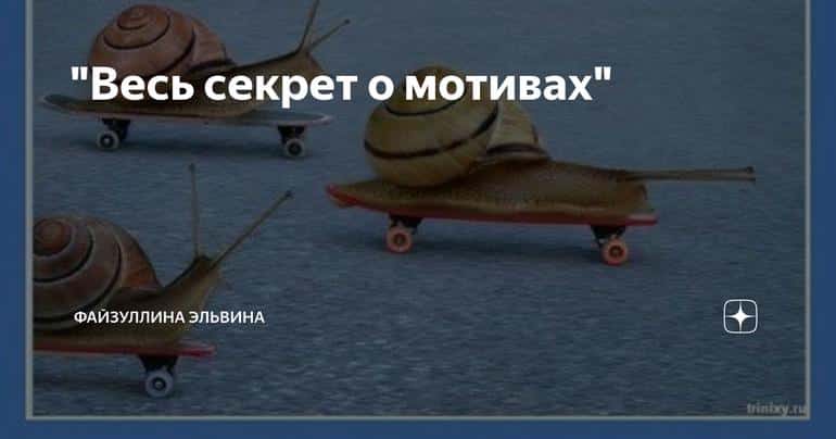 "Весь секрет о мотивах"